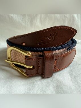 Vineyard Vines Boys Classic Whale Canvas Club Belt